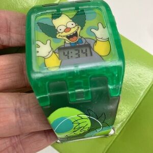 The Simpsons Krusty the Clown Green Digital Talking Watch